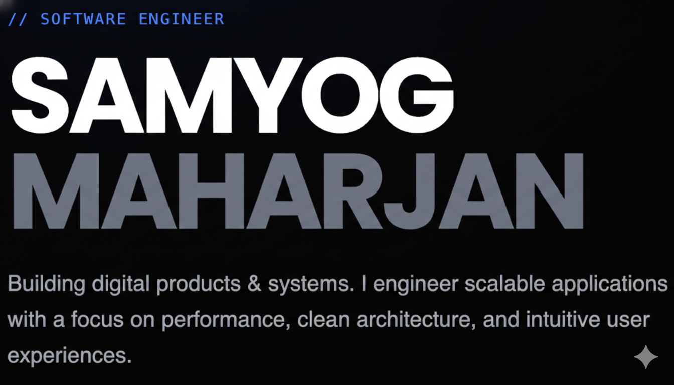 Samyog Maharjan | Full Stack Developer & Software Engineer